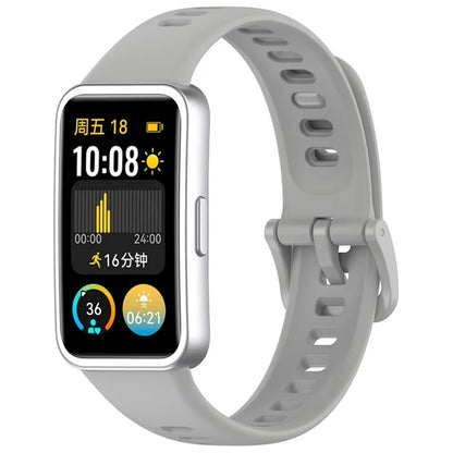 For Huawei Band 8 / 8 NFC / 9 / 9 NFC Glossy Silicone Watch Strap Replacement Watchband