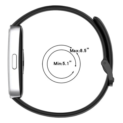 For Huawei Band 8 / 8 NFC / 9 / 9 NFC Glossy Silicone Watch Strap Replacement Watchband