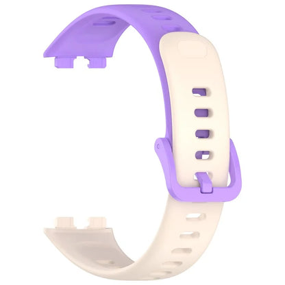 For Huawei Band 8 / 8 NFC / 9 / 9 NFC Glossy Silicone Watch Strap Replacement Watchband+Purple