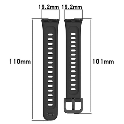 For Huawei Band 8 / 8 NFC / 9 / 9 NFC Glossy Silicone Watch Strap Replacement Watchband+Purple