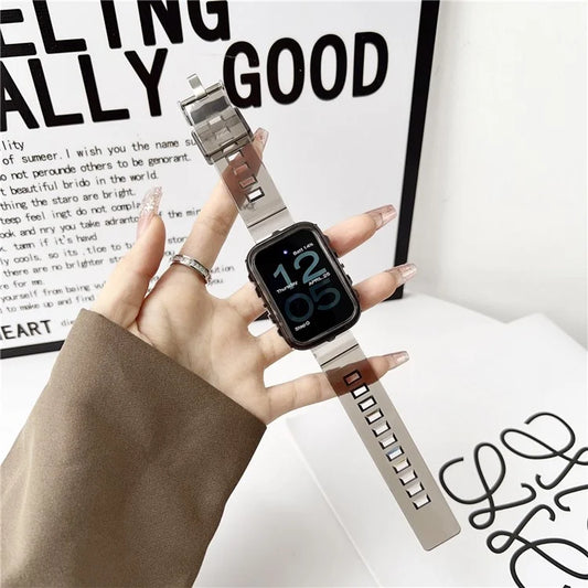 Integrated Watch Strap for Xiaomi Smart Band 8 Pro Adjustable Silicone Watchband with Watch Case