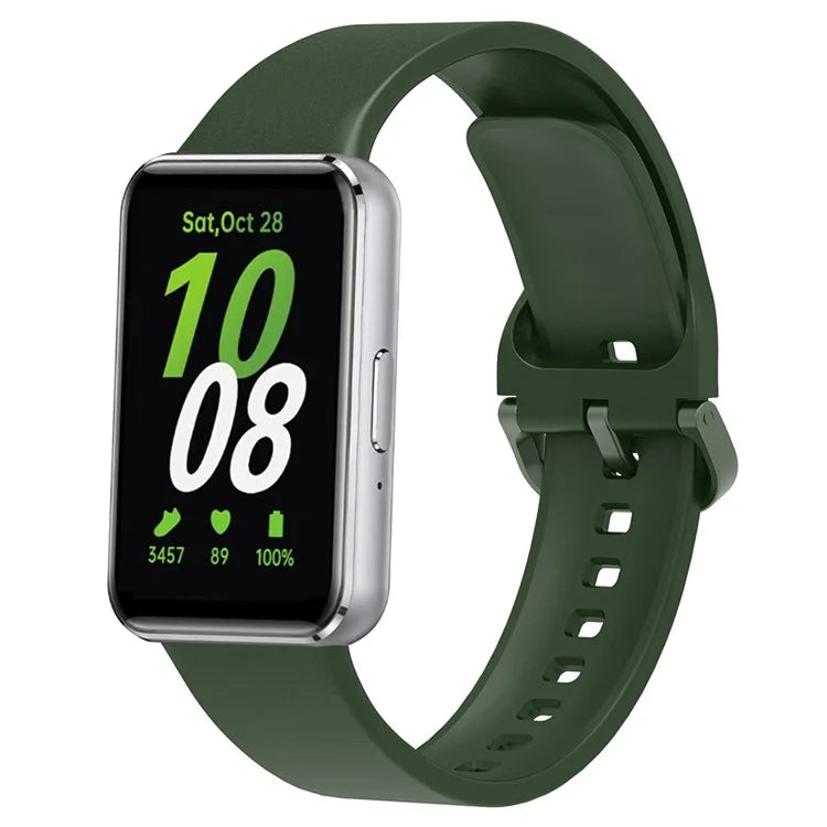 For Samsung Galaxy Fit3 Silicone Strap Replacement Wrist Band with Watch Case