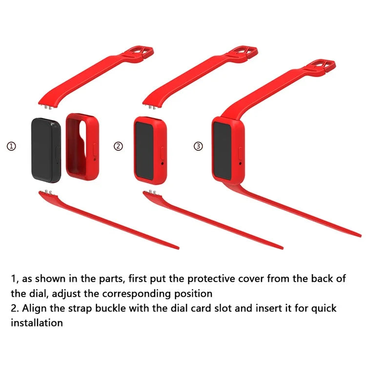For Samsung Galaxy Fit3 Silicone Strap Replacement Wrist Band with Watch Case