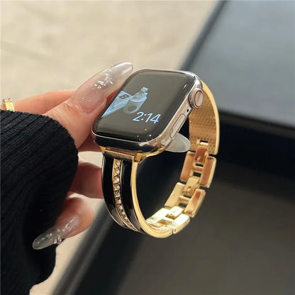 For Apple Watch Ultra 2 Ultra 49mm / Series 9 8 7 45mm / 6 5 4 SE (2022) SE (2023) SE 44mm / 3 2 1 42mm Watch Band Epoxy Metal Strap