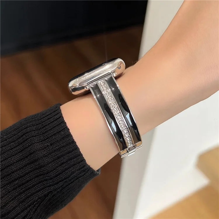 For Apple Watch Ultra 2 Ultra 49mm / Series 9 8 7 45mm / 6 5 4 SE (2022) SE (2023) SE 44mm / 3 2 1 42mm Watch Band Epoxy Metal Strap