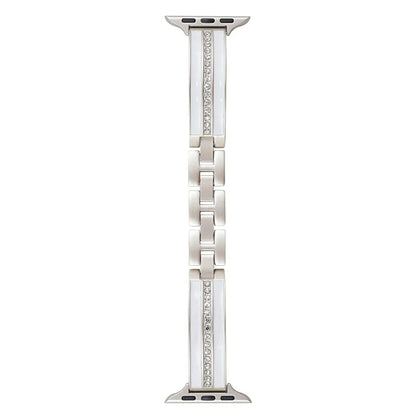 For Apple Watch Ultra 2 Ultra 49mm / Series 9 8 7 45mm / 6 5 4 SE (2022) SE (2023) SE 44mm / 3 2 1 42mm Watch Band Epoxy Metal Strap