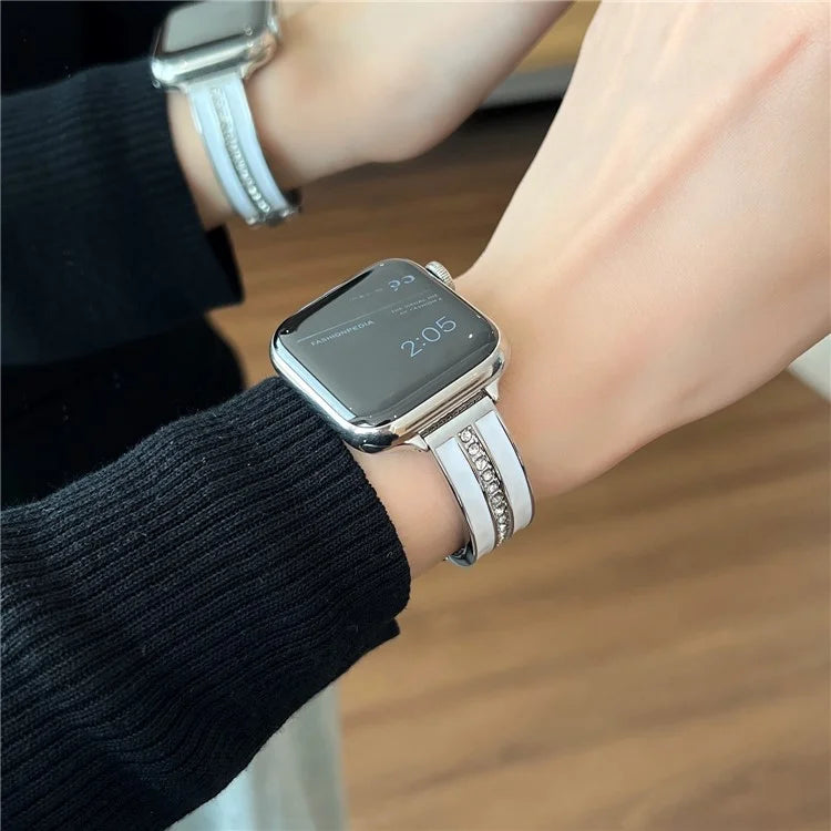 For Apple Watch Ultra 2 Ultra 49mm / Series 9 8 7 45mm / 6 5 4 SE (2022) SE (2023) SE 44mm / 3 2 1 42mm Watch Band Epoxy Metal Strap