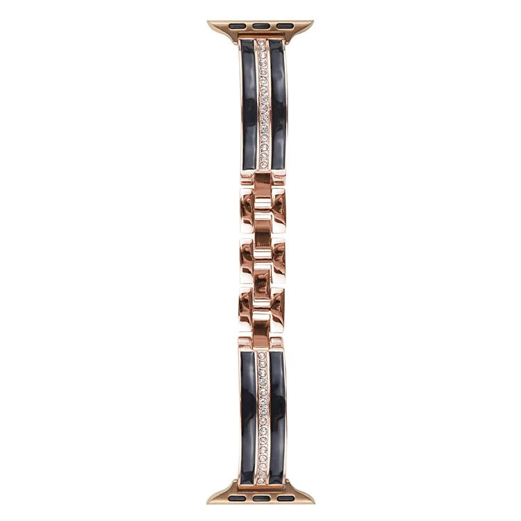 For Apple Watch Series 9 8 7 41mm / 6 5 4 SE (2023) SE (2022) SE 40mm / 3 2 1 38mm Epoxy Watch Band Metal Bangle Strap