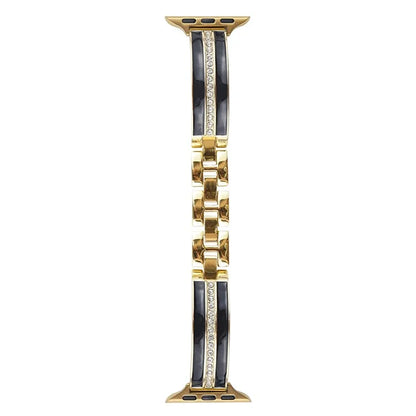 For Apple Watch Series 9 8 7 41mm / 6 5 4 SE (2023) SE (2022) SE 40mm / 3 2 1 38mm Epoxy Watch Band Metal Bangle Strap