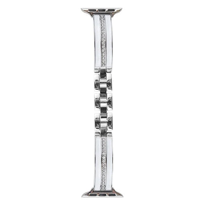 For Apple Watch Series 9 8 7 41mm / 6 5 4 SE (2023) SE (2022) SE 40mm / 3 2 1 38mm Epoxy Watch Band Metal Bangle Strap