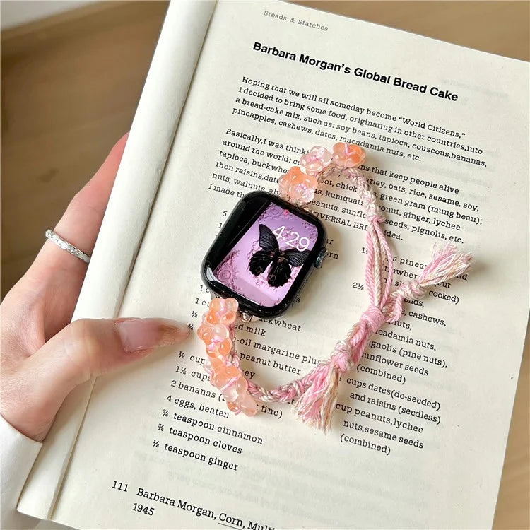 For Apple Watch Ultra 2 Ultra 49mm / 9 8 7 45mm / 6 5 4 SE (2022) SE (2023) SE 44mm / 3 2 1 42mm Braided Rope Watch Strap