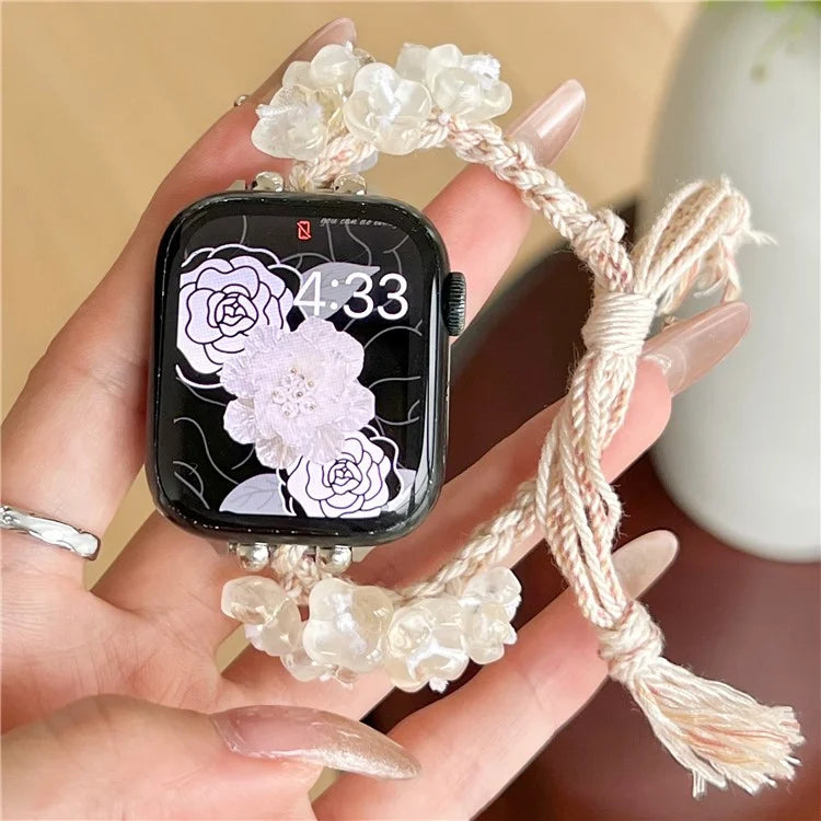 For Apple Watch Ultra 2 Ultra 49mm / 9 8 7 45mm / 6 5 4 SE (2022) SE (2023) SE 44mm / 3 2 1 42mm Braided Rope Watch Strap
