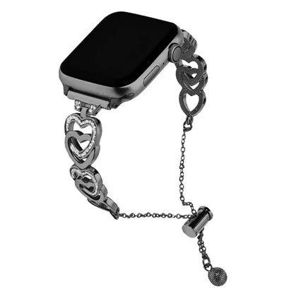For Apple Watch Ultra 2 Ultra 49mm / 9 8 7 45mm / 6 5 4 SE (2023) SE (2022) SE 44mm / 3 2 1 42mm Dressy Strap Zinc Alloy Heart Watch Band