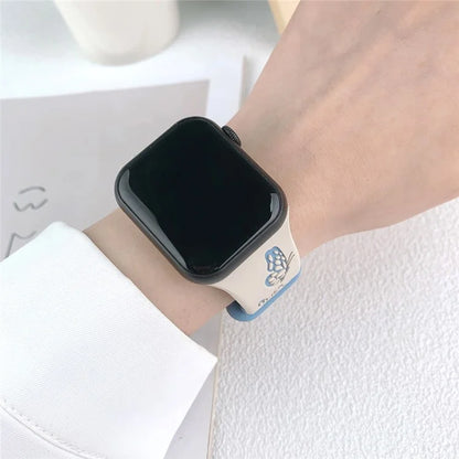 For Apple Watch Ultra 2 Ultra 49mm / Series 9 8 7 45mm / 6 5 4 SE (2022) SE (2023) SE 44mm / 3 2 1 42mm Butterfly Silicone Band