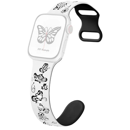 For Apple Watch Series 9 8 7 41mm / 6 5 4 SE (2022) SE (2023) SE 40mm / 3 2 1 38mm Band Dual Color Silicone Strap