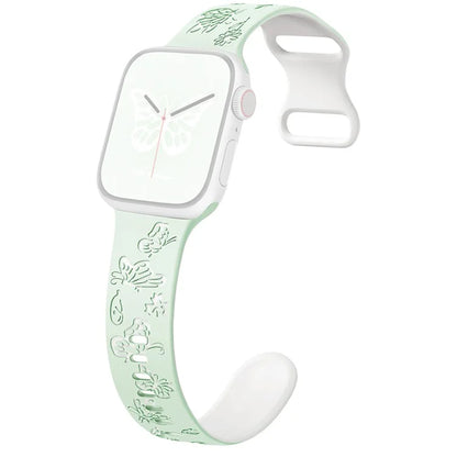 For Apple Watch Series 9 8 7 41mm / 6 5 4 SE (2022) SE (2023) SE 40mm / 3 2 1 38mm Band Dual Color Silicone Strap