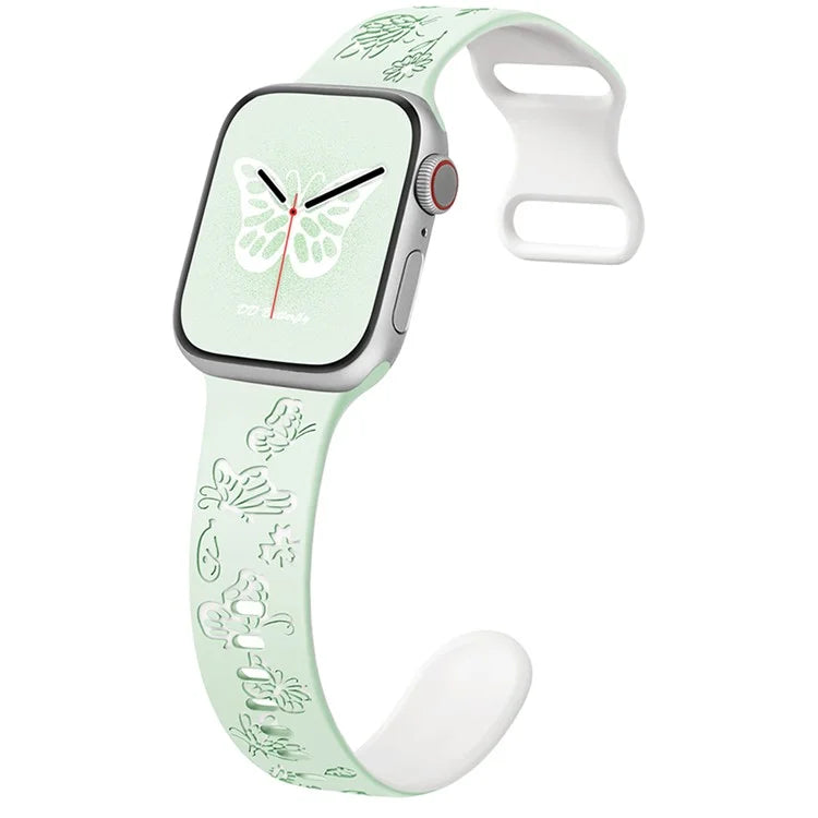 For Apple Watch Series 9 8 7 41mm / 6 5 4 SE (2022) SE (2023) SE 40mm / 3 2 1 38mm Band Dual Color Silicone Strap