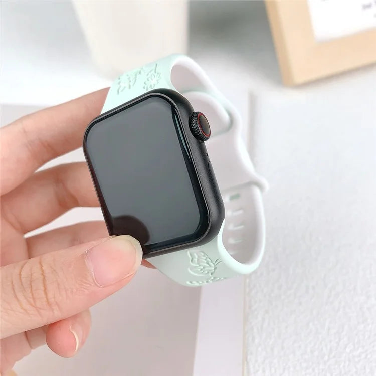 For Apple Watch Series 9 8 7 41mm / 6 5 4 SE (2022) SE (2023) SE 40mm / 3 2 1 38mm Band Dual Color Silicone Strap