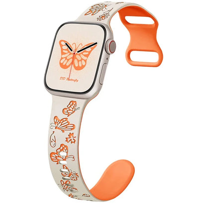 For Apple Watch Series 9 8 7 41mm / 6 5 4 SE (2022) SE (2023) SE 40mm / 3 2 1 38mm Band Dual Color Silicone Strap