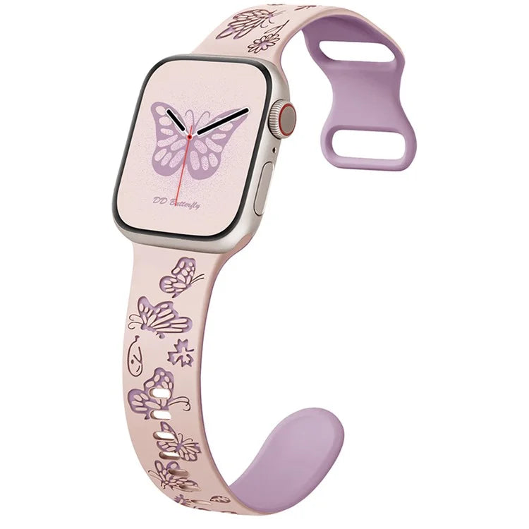 For Apple Watch Series 9 8 7 41mm / 6 5 4 SE (2022) SE (2023) SE 40mm / 3 2 1 38mm Band Dual Color Silicone Strap