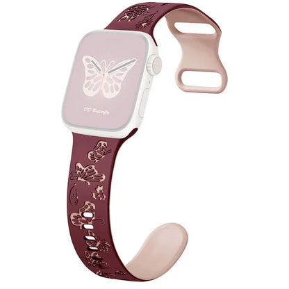 For Apple Watch Series 9 8 7 41mm / 6 5 4 SE (2022) SE (2023) SE 40mm / 3 2 1 38mm Band Dual Color Silicone Strap