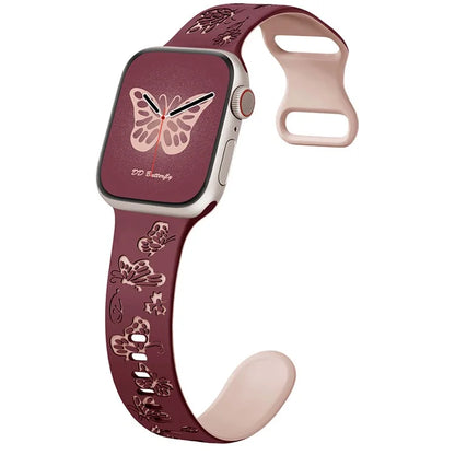 For Apple Watch Series 9 8 7 41mm / 6 5 4 SE (2022) SE (2023) SE 40mm / 3 2 1 38mm Band Dual Color Silicone Strap