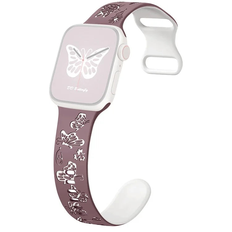 For Apple Watch Series 9 8 7 41mm / 6 5 4 SE (2022) SE (2023) SE 40mm / 3 2 1 38mm Band Dual Color Silicone Strap
