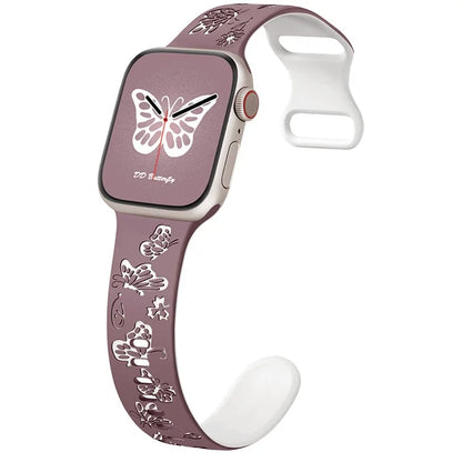 For Apple Watch Series 9 8 7 41mm / 6 5 4 SE (2022) SE (2023) SE 40mm / 3 2 1 38mm Band Dual Color Silicone Strap