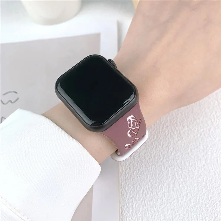 For Apple Watch Series 9 8 7 41mm / 6 5 4 SE (2022) SE (2023) SE 40mm / 3 2 1 38mm Band Dual Color Silicone Strap