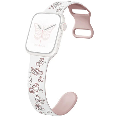 For Apple Watch Series 9 8 7 41mm / 6 5 4 SE (2022) SE (2023) SE 40mm / 3 2 1 38mm Band Dual Color Silicone Strap