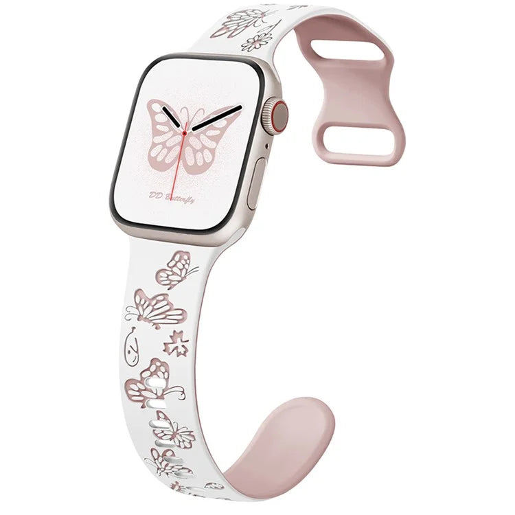 For Apple Watch Series 9 8 7 41mm / 6 5 4 SE (2022) SE (2023) SE 40mm / 3 2 1 38mm Band Dual Color Silicone Strap