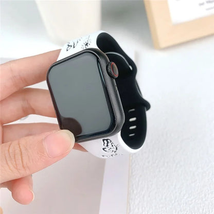 For Apple Watch Series 9 8 7 41mm / 6 5 4 SE (2022) SE (2023) SE 40mm / 3 2 1 38mm Band Dual Color Silicone Strap