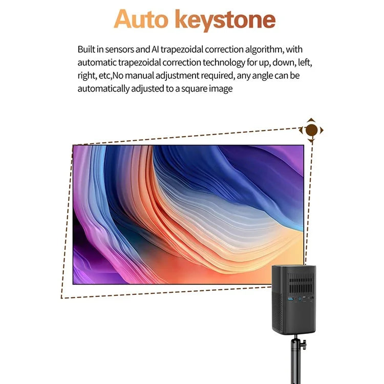 M1 1080P Android 9.0 Projector WiFi DLP Intelligent Projector Support Bluetooth Function