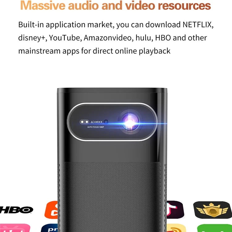 M1 1080P Android 9.0 Projector WiFi DLP Intelligent Projector Support Bluetooth Function