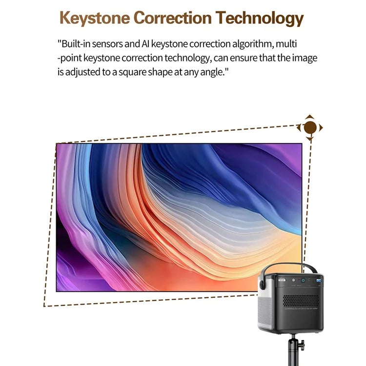S8 Portable Rechargeable DLP Projector 1080P HD Video WiFi Home Theater Office LED Projector