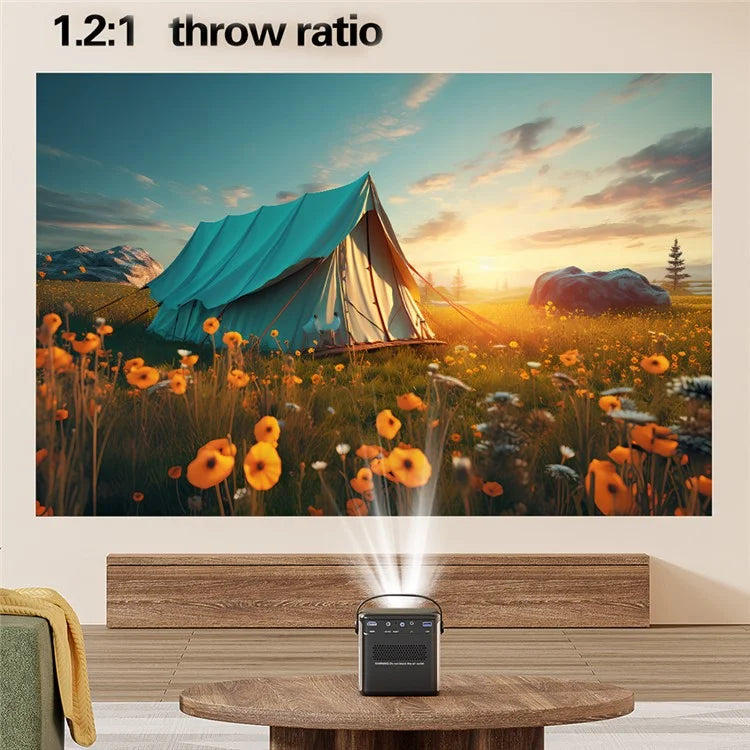 S8 Portable Rechargeable DLP Projector 1080P HD Video WiFi Home Theater Office LED Projector