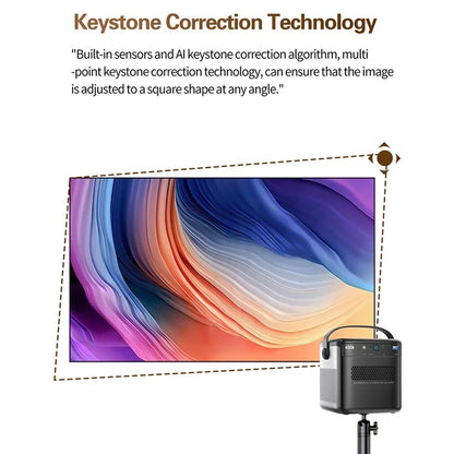 S8 Portable Rechargeable DLP Projector 1080P HD Video WiFi Home Theater Office LED Projector