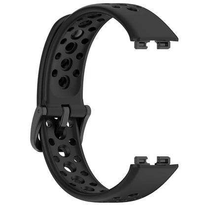 For Huawei Band 9 / 9 NFC / 8 / 8 NFC Breathable Holes Replacement Band Silicone Watch Strap