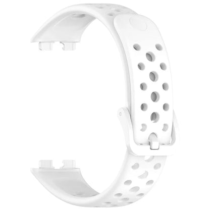 For Huawei Band 9 / 9 NFC / 8 / 8 NFC Breathable Holes Replacement Band Silicone Watch Strap