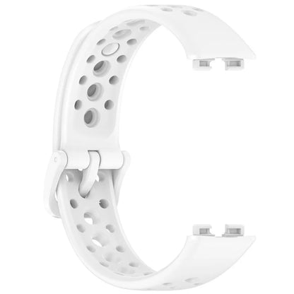 For Huawei Band 9 / 9 NFC / 8 / 8 NFC Breathable Holes Replacement Band Silicone Watch Strap