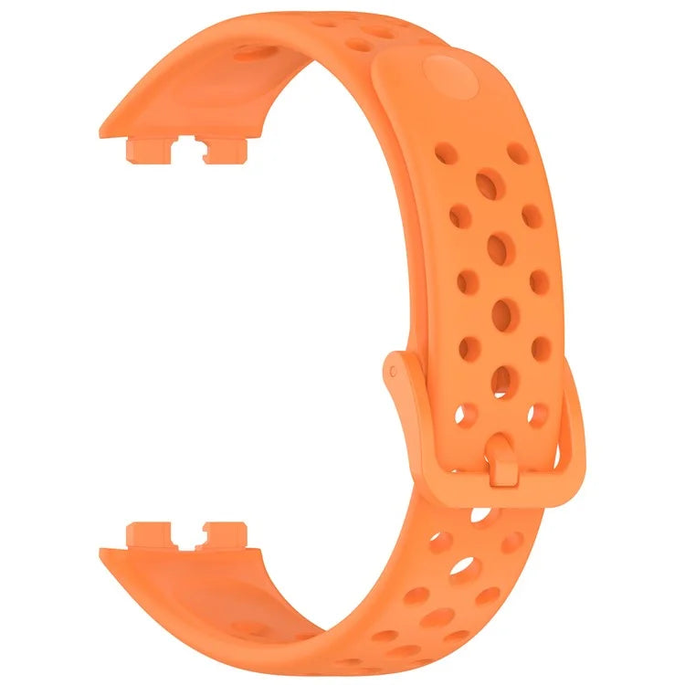 For Huawei Band 9 / 9 NFC / 8 / 8 NFC Breathable Holes Replacement Band Silicone Watch Strap
