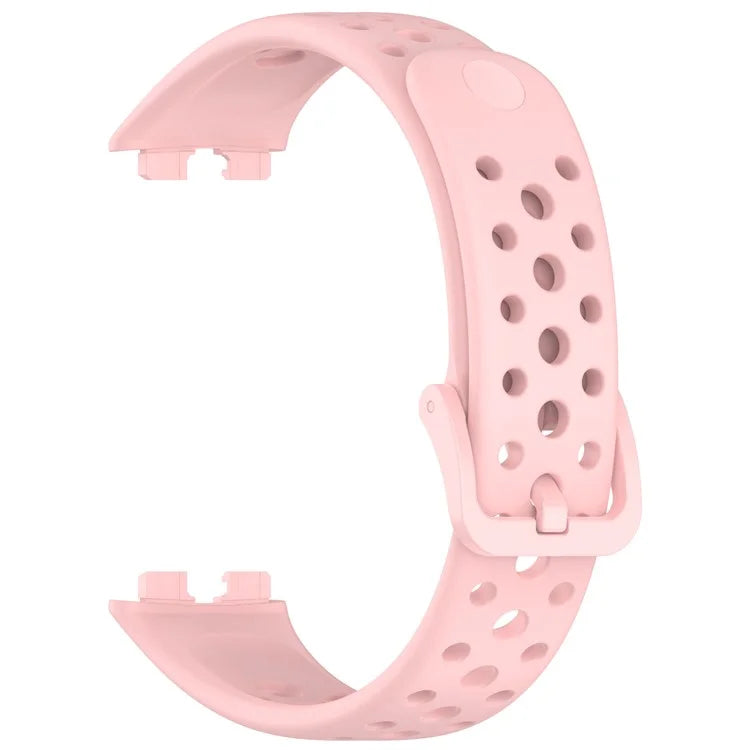 For Huawei Band 9 / 9 NFC / 8 / 8 NFC Breathable Holes Replacement Band Silicone Watch Strap