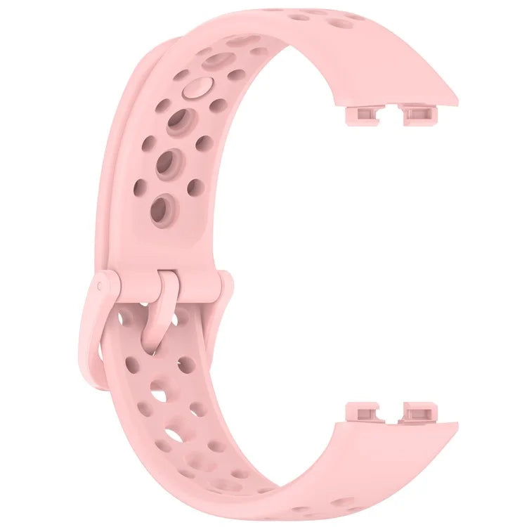 For Huawei Band 9 / 9 NFC / 8 / 8 NFC Breathable Holes Replacement Band Silicone Watch Strap