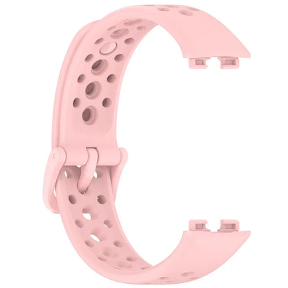 For Huawei Band 9 / 9 NFC / 8 / 8 NFC Breathable Holes Replacement Band Silicone Watch Strap
