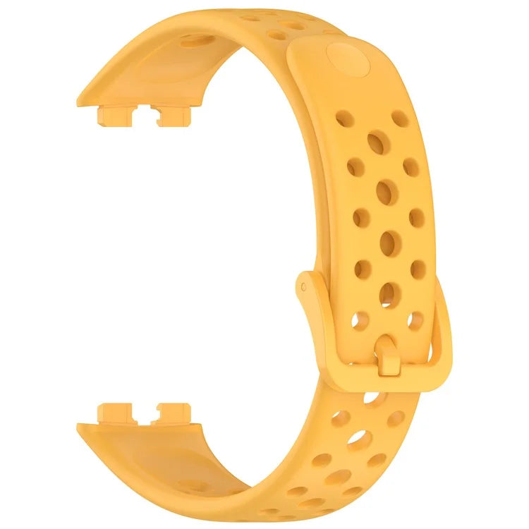For Huawei Band 9 / 9 NFC / 8 / 8 NFC Breathable Holes Replacement Band Silicone Watch Strap