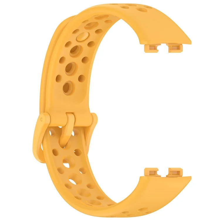 For Huawei Band 9 / 9 NFC / 8 / 8 NFC Breathable Holes Replacement Band Silicone Watch Strap