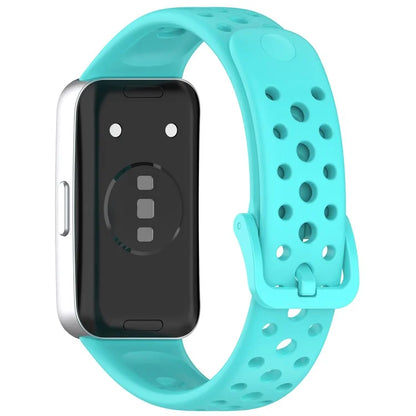 For Huawei Band 9 / 9 NFC / 8 / 8 NFC Breathable Holes Replacement Band Silicone Watch Strap