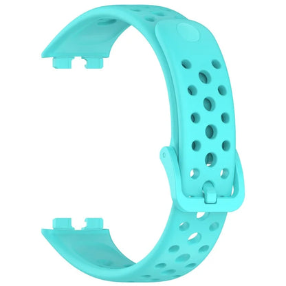 For Huawei Band 9 / 9 NFC / 8 / 8 NFC Breathable Holes Replacement Band Silicone Watch Strap