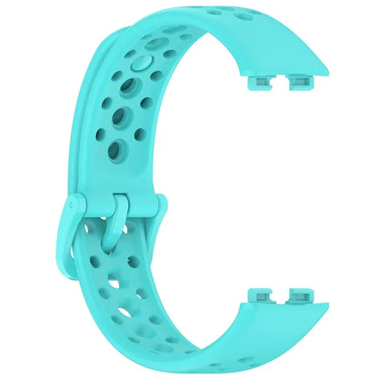 For Huawei Band 9 / 9 NFC / 8 / 8 NFC Breathable Holes Replacement Band Silicone Watch Strap