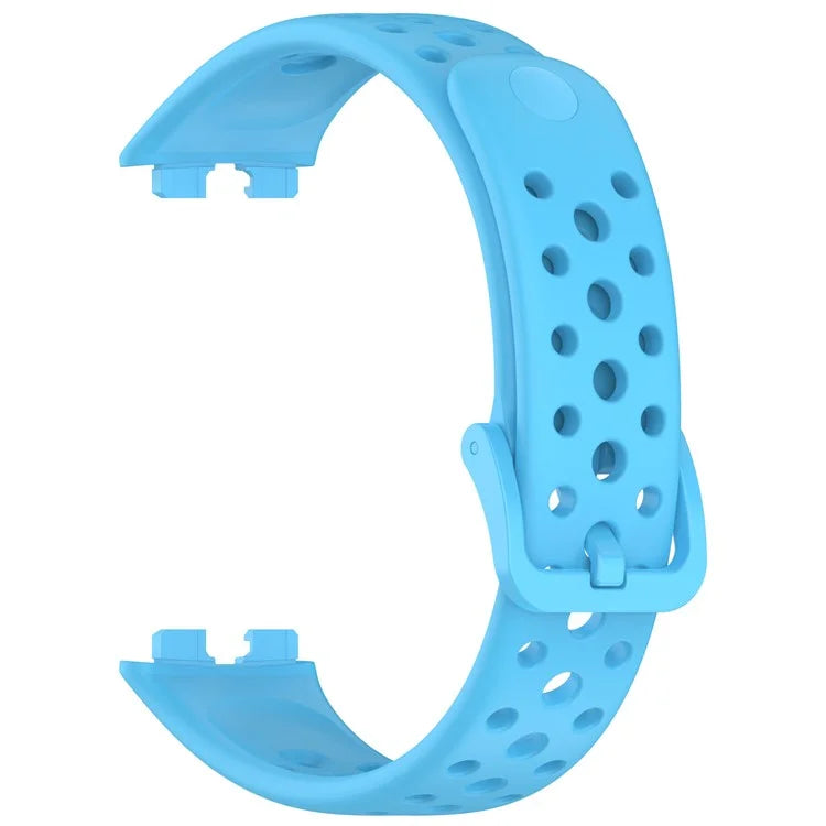 For Huawei Band 9 / 9 NFC / 8 / 8 NFC Breathable Holes Replacement Band Silicone Watch Strap